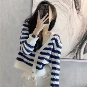 Yesstyle striped knit cardigan